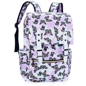 MCWTH Butterfly School Backpack for Girls Women, 15.6 inch Laptop Backpacks Bookbags for College Travel