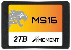 MMOMENT MS16 2TB 2.5 Inch SATA III 6 GB/s Internal Solid State Drive SSD (Read up to 540MB/s) Compatible with PC Desktop