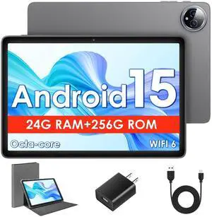 Android 15 Tablet,10 inch Tablets, Octa Core CPU, 10GB RAM+128GB ROM+1TB Expand, 1280x800 HD IPS Touchcreen Display, 5G+2.4G Wi-Fi, Dual Camera, 6000mAh Battery, BT 5.0, Google Tablets 2025, Gray Android 15 Tablet,10 inch Tablets, Octa Core CPU, 10GB RAM+128GB ROM+1TB Expand, 1280x800 HD IPS Touchcreen Display, 5G+2.4G Wi-Fi, Dual Camera, 6000mAh Battery, BT 5.0, Google Tablets 2025, Gray