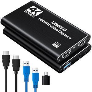 Newhope HDMI Capture Card for Streaming, Full HD 1080P 60FPS Capture USB 3.0 Game Audio Video Capture Card,for Streaming Camera/Xbox/PS4/PS5/Switch/PC