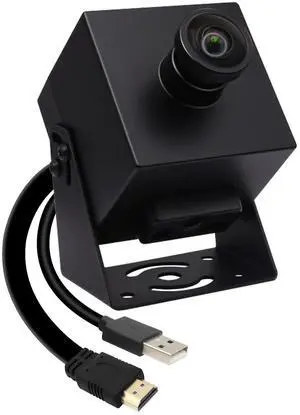 MMlove HDMI USB Camera 4K 30FPS Webcam USB2.0/HDMI Simultaneous Output 80deg Wide Angle H.264 2X Digital Zoom PC Streaming Web Camera USB Plug & Play for Linux Windows Android Mac Raspberry Pi
