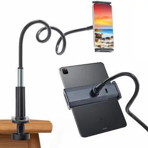NinFam Gooseneck Stand for Tablet, Phone and Kindle - Mount Holder - Adjustable Arm 41.3inch with 360o Rotation - Compatible with iPad, iPhone, Kindle Fire HD, Samsung Galaxy