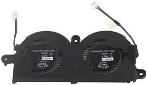 CPU & GPU Cooling Fan Assembly, Small Portable Laptop CPU Cooling Fan 4 Pin Power Connector for de 11 XPS 13 9370 9380 0980WH 980WH ND55C19 16M01