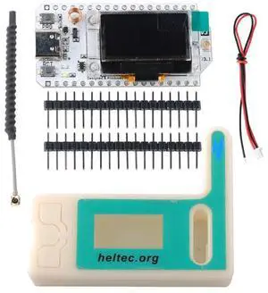 RCmall LoRa32 V3 ESP32 Development Board, WiFi Bluetooth, 0.96-inch OLED Display, Dual-core SX1262 CP2102, TypeC 915MHz Antenna Protect Case for Meshtastic NodeMCU IoT
