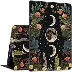 Case for  Kindle Fire Max 11 Tablet (13th Gen, 2023 Release) 11" PU Leather Slim Folding Adjustable Stand Smart Cover with Auto Wake/Sleep for Fire 11 Max Tablet,Flower Moon Star