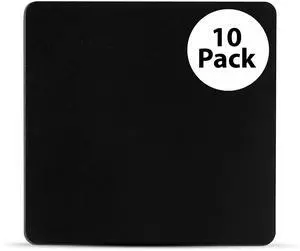 Quality Selection 10 Pack Mouse Pad Comfortable & Non-Slip Rubber Base Mousepad for Computer & Laptop Multi Pack Mouse Pads for Home, Office & Gaming, Black