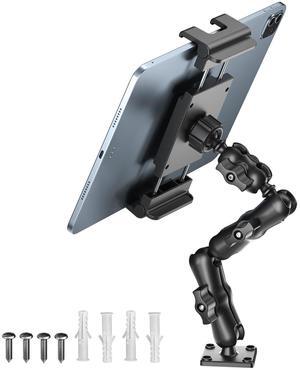 PLDHPRO Tablet Holder for Car Dashboard Heavy Duty Drill Base 360deg Adjustable 3-Stage Stand Dash Mount Compatible with iPad, Galaxy Tab, Fire HD, 5.1-15.6'' Phone Tablets for Truck Wall Desk Vehicle