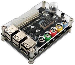 ATX Power Supply Breakout Board with Adjustable Voltage Knob and 6- Port USB 2.0,and QC 2.0/QC 3.0, 3A Maximum Output