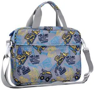 Topevoeon Kids Tablet Bag with Handle Shoulder Strap, 13 inch Cute Excavator Tablet Sleeve Carrying Bag Case for Boy Girl Fit Fire HD 10 HD 8 IPAD 10 11 A16 10.2 7 8 9 Kids pro Tablets WJJ