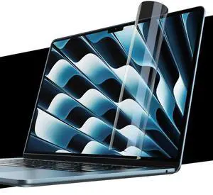 soonjet 2-Pack for MacBook Air 13.6 inch Screen Protector M4 M3 M2 2025-2022 [Notchless Full-Coverage] [4K Ultra HD, Like Bare Screen] Laptop Screen Protector for MacBook Air 13" A3240 A3113 A2681