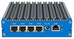 Fanless Mini PC N100 with DDR5 M.2 Nvme 4*i226 2.5G LAN, 2*USB2.0, 2*USB3.0,HDMI,DP,SIM Card Slot,Mini Computer Support Dual Band WiFi for Industry Business,NO RAM NO SSD (NO RAM NO SSD)