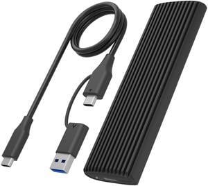 M.2 NVMe SSD Enclosure, ICY BOX SSD Enclosure Adapter, Tool-Free USB C External, USB 3.2 Gen2 10Gbps NVMe to USB Adapter/Reader Supports M and B&M Keys and Size 2230/2242/2260/2280