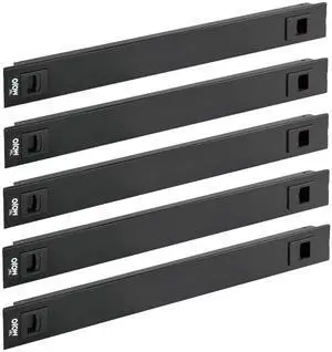 Tecmojo 5 Pack 1U Blank Panel, Cold Rolled Steel Rack Blank Panel, Rack Mount Plate for 19 in Server Rack Enclosure or Network Cabinet, Toolless Mounting, Black