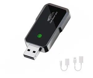 2025 Wireless CarPlay Adapter,Compatible with iPhone iOS 10+, Plug & Play, No Lag, Converts Wired to Wireless, Dual-Band Wi-Fi 2.4/5.8GHz & Bluetooth for Smooth Connection, for Cars 2015+