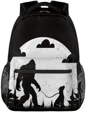 TropicalLife Bigfoot Kids Backpack for Boys, Sasquatch Cool Sturdy Elementary Middle Bookbags Casual Travel Back Pack