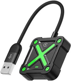 Wireless Carplay Adapter, Mini Carplay Wireless Adapter Bluetooth Connection, Plug & Play, No Latency for iPhone iOS10+ (Green)