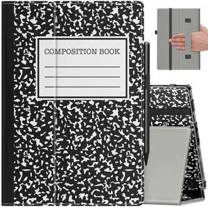 VORI Case for All-New  Kindle Fire HD 10 Tablet (13th/11th Generation 2023/2021 Release) and Fire HD 10 Plus - Slim Folding Stand Folio Cover with Auto Wake/Sleep & Hand Strap, Black Notebook