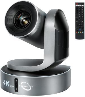 Vunvooker 4K Conference Room Camera,PTZ Camera 20X Optical Zoom with IP/USB3.0/HDMI/RS232/RS485 for IP Live Streaming Video Conference and Church Education