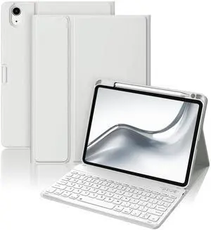 Wenlaty Keyboard Case for iPad Air 11-inch Case with Keyboard (M3/M2, 2025/2024) & Air 5th/4th Generation 10.9'' - Detachable Wireless, Thin & Light Cover with Pencil Holder for iPad Air 11-inch, Grey