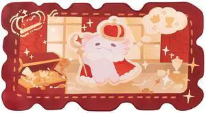 WISHAVEN Large Non-Slip Rubber Base Desk Mat for Keyboard, Kawaii Keyboard Gaming PC Laptop Mat, Mouse Pad and Mouse Blotter Protector - Axolotl King