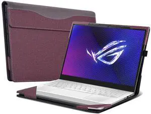 Laptop Cover for ASUS ROG Zephyrus - G14(2024) GA403 | GA403UV | GA403UI | All-Inclusive Drop-Proof Case 14" PU Leather Inner Pocket Cover (Wine red)