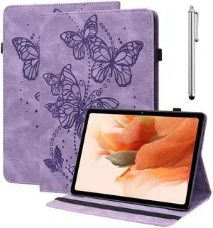 VODEFOX Case for 7" Kindle Paperwhite 12th Generation 2024 and Kindle Colorsoft Signature Edition 2024, Butterfly PU Leather Cover with Auto Wake/Sleep for Kindle Paperwhite 2024 - Purple