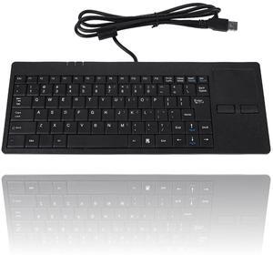 Vvikizy USB touchpad Keyboard Mini Design for Stable and USB HUB Port wired keyboard with trackpad wired trackpad keyboard for Stable and USB HUB Port, 86 Key with Built in touchpad Elettronica