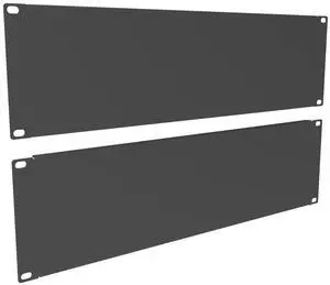 QiaoYoubang 2 Pack of 3U Metal Solid Blank Panel - Server Rack Filler Panel for 19in Server Rack Cabinet or Enclosure, Black