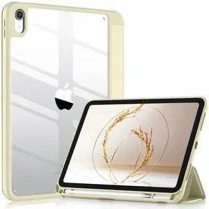 Wenlaty Compatible with iPad (A16) 11th Generation Case 11 Inch 2025, for iPad 10th Generation Case 10.9 Inch 2022 with Pencil Holder, Trifold Stand Protective Clear Back, Auto Wake/Sleep, Starlight