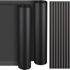 Woanger 4 Pcs 1000 x 300 mm DIY PC Case Dust Filter PC Fan Mesh Filter PVC Dustproof Cover with Magnetic Strip for Computer Chassis Speaker and More, 0.03 Inch Hole