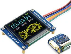 1.5inch RGB OLED Display Module 128x128 Pixels, 65K RGB Display Colors, SPI Interface Compatible with Raspberry Pi 5/ Pi 4B/ Pi 3B+ Pi3B/ Pi Zero/Pi Zero 2W/Arduino/STM32, etc.