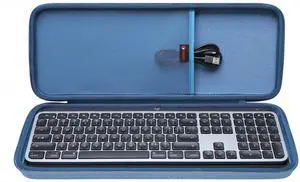 XANAD Hard Case for Logitech MX Keys/MX Keys Advanced MIC Wireless Illuminated Keyboard(Blue)-Inside: 17.2"x6.2"x1.2"