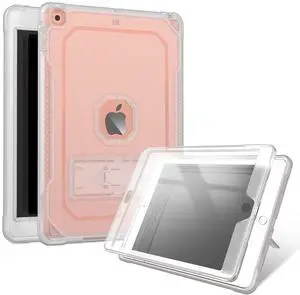 ZoneFoker Case for iPad Air 2 Case, for iPad 6th/5th Generation 2018/2017, for Apple iPad 9.7 inch with Screen Protector/Stand,Clear Full-Body Coverage Slim Cover for Women Men Kids