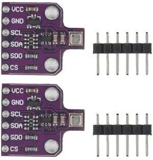 YFUSET 2pcs BME680 MCU-680 3-5V Temperature Humidity and Pressure Sensor Development Board Compatible with Raspberry Pi