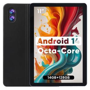 Android Tablet 11 inch 14(6+8)GB RAM 128GB ROM Octa-Core Processor, Large Screen Android 14 Tablets with Case Wi-Fi 6, 2MP+8MP Camera, 8000mAh Battery, Computer Tablet PC for Streaming Reading Gaming