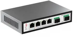 XikeStor 4 Port 2.5G Web Managed Ethernet Switch with 2X 10G SFP+, 2.5Gb Network Homelab Switch Support LACP/VLAN/QoS/STP/IGMP, Fanless 2.5 Gigabit Managed Switch, Metal Housing, Desktop/Wall-Mount