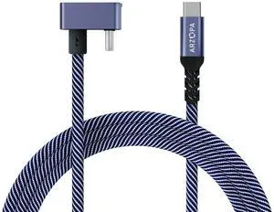 ARZOPA USB C to Type C Cable 100W PD Fast Charging & 10Gbps Data, USB 3.1 Gen 2 Type C Cable, 3.3ft Nylon Braided Right Angle for iPhone 16/15, MacBook, iPad Pro, Galaxy S24/S23, Thunderbolt 3