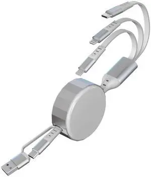 100W Retractable Multi Charging Cable - 3 in 1 Retractable Charging Cable Retractable USB C Cable 100W Fast Charge & Data, Retractable Multi Charging Cable 3 in 1 USB C Cell Phone Charger Cord