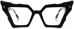 Zeelool Vintage Cat Eye Glasses Frame for Women with Non-prescription Clear Lens Jeralys ZJGA555269-02 Black