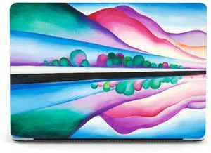 Berkin Arts for MacBook Air 15 inch Case 2025 2024 2023 Release M4 A3241 M3 A3114 M2 A2941 with Keyboard Cover & Screen Protector Abstract Landscape(Lake George Reflection by O'Keeffe)