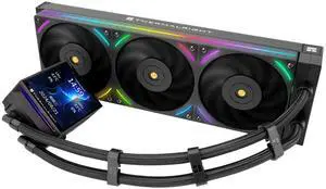 Hyper Vision 360 UB ARGB CPU Liquid Cooler, 3.95in Magnet Absorbent LCD Screen - 480x480 Resolution for Images,Magnetic Panel Screen Water Cooler for AM5/AM4/ Intel LGA1851/1700 (Black)