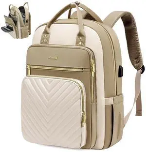 LOVEVOOK 17.3 Inch Laptop Backpack for Women,Fashion Work Travel Backpack,Waterproof Day Pack Purse for Teacher Nurse