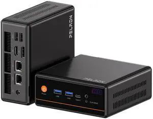 PELADN Mini PC Gaming, Ryzen 5 5600H (Upgraded 5700U, 6C/12T, up to 4.2Ghz),32GB DDR4/512GB NVMe SSD,Dual LAN,Type-C/DP/HD,Mini Desktop Computer,WiFi6 4K/60Hz Triple-Display USB3.2/BT5.2