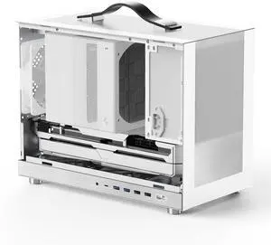 Shiny Snake G300 16.8L MATX Mesh PC Case - ATX/SFX-L/SFX PSU | 340mm GPU & 240/280mm AIO Support | 164mm CPU Cooler | Reinforced Carry Handle | Mini Tower for Content Creation & Gaming - White