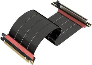 LINKUP PCIE 5.0 Riser Cable | for Vertical GPU Mount | Right Angle | Graphics Card GPU Ready | Usable with PCIe 4.0 & RX9070/ RTX5090 | 25cm (Total Length: 29cm)