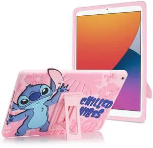 Disney Lilo and Stitch Kids Case for iPad - 9th Generation iPad Case, iPad 8th Generation Case, iPad 7th Generation Case - 10.2 2019/2020/2021 - Tablet Cover with Stand, Shockproof Silicone