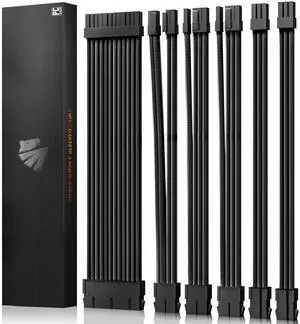 ASIAHORSE 16AWG PSU Cable Extension Power Cords, Customized Power Supply Mod Sleeve Extension Cable, ATX/EPS/8-pin PCI-E/6-pin PCI-E for PSU Cable