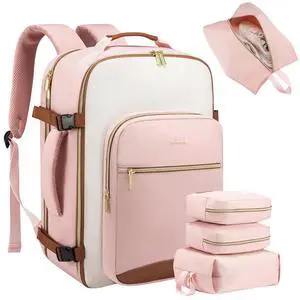 LOVEVOOK 40L Large Travel Backpack for Women Men, 17 Inch Carry on Backpack for Traveling on Airplane, Personal Item Travel Bag Airline Approved, Business Causal Weekender Backpacks