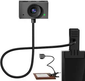 Danyesth Eye Contact Webcam for PC,1080P Center Cam with Microphone Plug & Play Computer Camera with Adjustable Gooseneck,Middle Screen Webcam for Zoom,Video Call, Skype, Teams