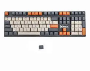 YMDK Double Shot 108 Dyed PBT Shine Through OEM Profile Rainbow Carbon Sunset Keycap for MX Switches Mechanical KeyboardOnly Keycap (Carbon)